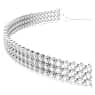 Matrix Tennis choker, Round cut, White, Rhodium plated - Swarovski, 5685755