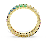 Matrix ring, Baguette cut, Multicolored, Gold-tone plated - Swarovski, 5686634
