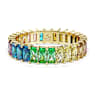 Matrix ring, Baguette cut, Multicolored, Gold-tone plated - Swarovski, 5686636