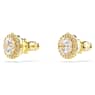 Una Angelic stud earrings, Round cut, Gold tone, Gold-tone plated - Swarovski, 5686637