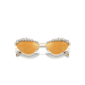 Zonnebril, Statement, Kattenoog, SK7009, Goudkleurig - Swarovski, 5686669