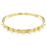 Numina バングル, ミックス・ラウンド・カット, ホワイト, ゴールドトーン・プレーティング - Swarovski, 5686944