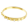 Numina バングル, ミックス・ラウンド・カット, ホワイト, ゴールドトーン・プレーティング - Swarovski, 5686944