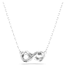 Colgante Hyperbola, Pavé, Símbolo del infinito, Blanco, Baño de rodio - Swarovski, 5687265