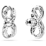 Hyperbola stud earrings, Infinity, White, Rhodium plated - Swarovski, 5687269