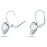 Długie kolczyki Bella, Serce, Białe, Powłoka z rodu - Swarovski, 5687414