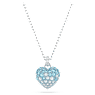 Hyperbola 鏈墜, 心形, 藍色, 鍍白金色 - Swarovski, 5687624