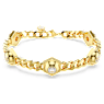 Numina bracelet, Round cut, White, Gold-tone plated - Swarovski, 5687701