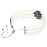 Idyllia Halsband, Kristallperle, Muschel, Blau, Rutheniert - Swarovski, 5688233