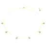 Imber necklace, Round cut, Light blue, Gold-tone plated - Swarovski, 5688246