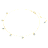 Imber 項鏈, 圓形切割, 淺藍色, 鍍金色色調 - Swarovski, 5688246