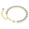 Imber Tennis bracelet, Round cut, Blue, Gold-tone plated - Swarovski, 5688419