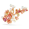 Gema Brosch, Kristallpärla, Blandade slipningar, Blomma, Rosa, Guldfärgad plätering - Swarovski, 5688478