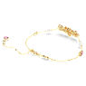 Gema bracelet, Crystal pearl, Mixed cuts, Flower, Pink, Gold-tone plated - Swarovski, 5688488