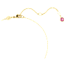 Gema pendant, Mixed cuts, Crystal pearl, Flower, Pink, Gold-tone plated - Swarovski, 5688490