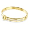Numina bangle, Round cut, White, Gold-tone plated - Swarovski, 5688492