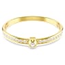 Numina bangle, Round cut, White, Gold-tone plated - Swarovski, 5688493