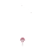 Idyllia pendant, Mixed cuts, Crystal pearl, Shell, Pink, Rhodium plated - Swarovski, 5688620