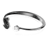 Swan armband, Zwaan, Zwart, Ruthenium toplaag - Swarovski, 5688744