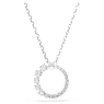 Matrix pendant, Crystal pearl, Round cut, White, Rhodium plated - Swarovski, 5688751