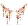 Gema Ohrclips, Verschiedene Schliffe, Chandelier, Blume, Rosa, Goldlegierungsschicht - Swarovski, 5688774