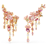 Gema Ohrclips, Verschiedene Schliffe, Chandelier, Blume, Rosa, Goldlegierungsschicht - Swarovski, 5688774