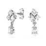 Galaxy drop earrings, Lab-grown diamonds 0.75 ct tw, Mixed shapes, 18K white gold - Swarovski, 5688874