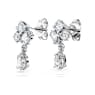 Galaxy drop earrings, Lab-grown diamonds 0.75 ct tw, Mixed shapes, 18K white gold - Swarovski, 5688874