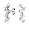 Galaxy ear cuffs, Lab-grown diamonds 1.25 ct tw, Mixed shapes, 18K white gold - Swarovski, 5688875