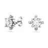 Orecchini a lobo Galaxy, Diamanti creati in laboratorio 2,1 ct tw, Forma rotonda, Oro bianco 18 K - Swarovski, 5688878