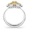 Idyllia cocktail ring, Mixed cuts, Flower, Yellow, Rhodium plated - Swarovski, 5689087