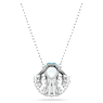 Idyllia pendant, Shell, Blue, Rhodium plated - Swarovski, 5689195