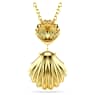 Idyllia pendant, Crystal pearl, Mixed cuts, Shell, White, Gold-tone plated - Swarovski, 5689197