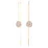 Meteora drop earrings, White, Rose gold-tone plated - Swarovski, 5689427
