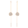 Meteora drop earrings, White, Rose gold-tone plated - Swarovski, 5689427
