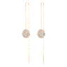 Meteora drop earrings, White, Rose gold-tone plated - Swarovski, 5689427