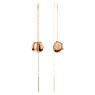 Meteora drop earrings, White, Rose gold-tone plated - Swarovski, 5689427