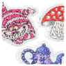 Stickers amovibles Alice in Wonderland, Chat, théière, carte à jouer et champignon, Multicolores - Swarovski, 5689428