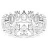 Matrix Vittore ring, Pear cut, White, Silver-tone finish - Swarovski, 5689469