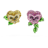 Alice in Wonderland Ohrstecker, Asymmetrisches Design, Blume, Mehrfarbig, Rhodiniert - Swarovski, 5689488