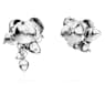 Alice in Wonderland stud earrings, Asymmetrical design, Flower, Multicolored, Rhodium plated - Swarovski, 5689488