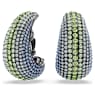 Sublima clip earrings, Round cut, Large, Multicolored, Ruthenium plated - Swarovski, 5689592