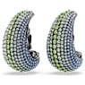 Sublima clip earrings, Round cut, Large, Multicolored, Ruthenium plated - Swarovski, 5689592