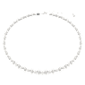 Matrix Tennishalsband, Kristallpärla, Rund slipning, Vit, Rodiumpläterad - Swarovski, 5689623