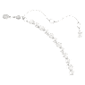 Matrix Tennishalsband, Kristallpärla, Rund slipning, Vit, Rodiumpläterad - Swarovski, 5689623