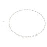 Matrix Tennishalsband, Kristallpärla, Rund slipning, Vit, Rodiumpläterad - Swarovski, 5689623