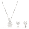 Matrix เซ็ต, มุกคริสตัล, เจียระไนทรงกลม, เขียว, เคลือบโรเดียม - Swarovski, 5689624