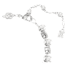 Bracciale Tennis Matrix, Crystal Pearl, Taglio Round, Bianco, Placcato rodio - Swarovski, 5689625