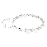 Bracciale Tennis Matrix, Crystal Pearl, Taglio Round, Bianco, Placcato rodio - Swarovski, 5689625