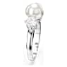 Anello cocktail Matrix, Crystal Pearl, Taglio Round, Bianco, Placcato rodio - Swarovski, 5689627